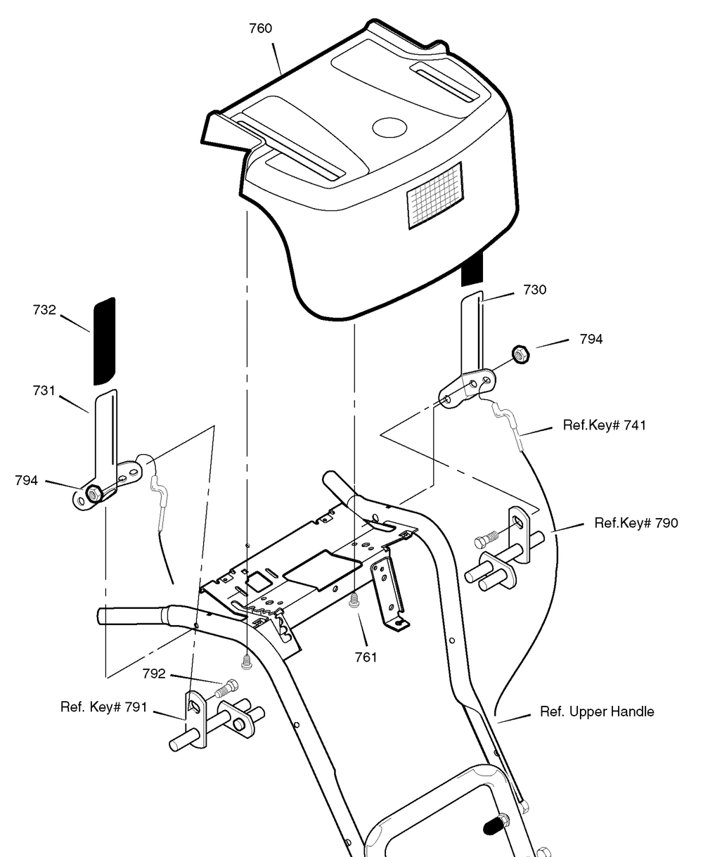 Control Panel Diagram and Parts List for 632130X16B 2004 Briggs and Stratton Snow Blower